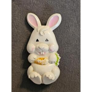 Vintage 1973 Avon Easter Bunny Solid Fragrance Compact Brooch Pin